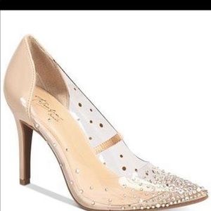Macys designer Clear heels.